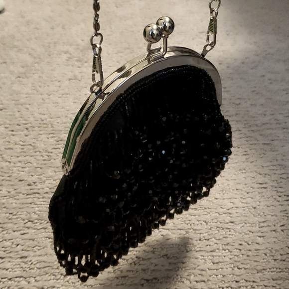 Beaded Satin Evening Bag - Picture 2 of 12